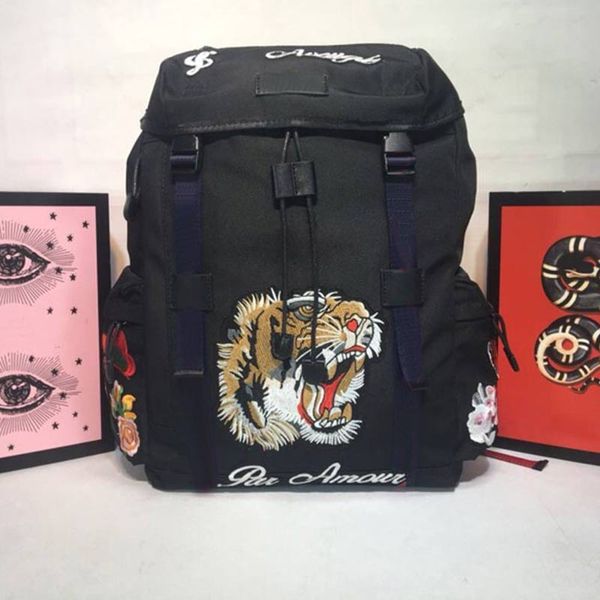 

large backpack handbags purse travel back pack shoulder bags tiger head pattern inside fashion letters canavs crossbody bags 5a quality larg