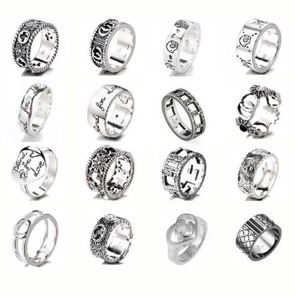 

10% off 2023 jewelry sterling silver ring is worn-out with complete range of double rings for men and women