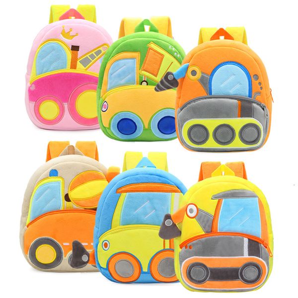 

backpacks cute children school bags 3d cartoon trucks plush kids kindergarten boys girls schoolbags mini small 221122