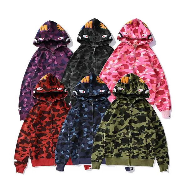 

mens designer hoodie sweatshirts shark hoodies for men women stylist jacket 100% cotton hoody, Black