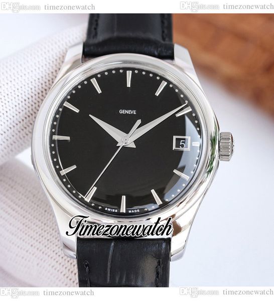 

grf calatrava 5227g-010 cal.324 automatic mens watch 39mm pp324sc steel case black dial stick markers leather strap edition timezonewatch e2, Slivery;brown