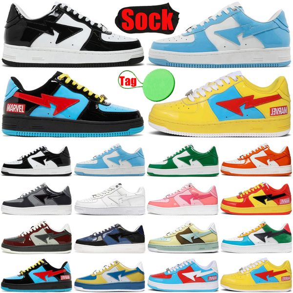

new og casual shoes bapestars sk8 sta low baped designer casual shoes mens womens shoe lows black green yellow combo pink plate-forme luxury