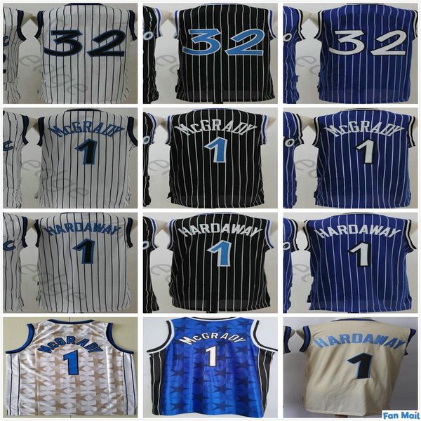 

retro vintage classic tracy #1 mcgrady basketball jersey blue white black #32 wholesale ncaa college mens penny 1 hardaway jerseys, Black;red