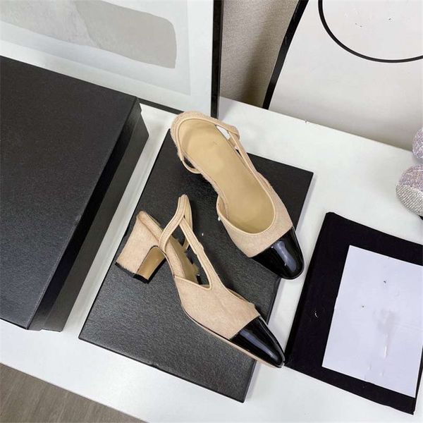 

fashion dress shoes channel women leather high heel metal buckle letter logo wedding party business casual flat shoes 02-029, Black