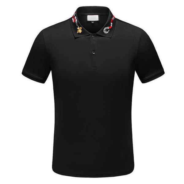 

2020 fashion polos t-shirt men casual t shirt embroidered medusa cotton polo shirt high street collar polos shirts, White;black