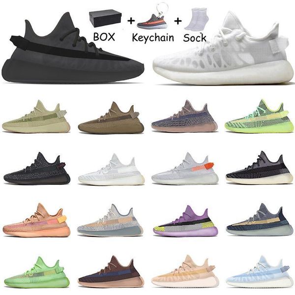 

with box big size 48 running shoes authentic mono black white off ice clay mens train yezzies''350 yeezzy yezzzy yeezie kanyes 35