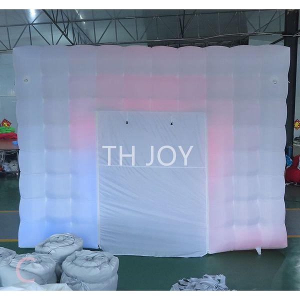 

activities 4m 13ft white inflatable marquee led lighting inflatable cube tent for exhibition and advetisement