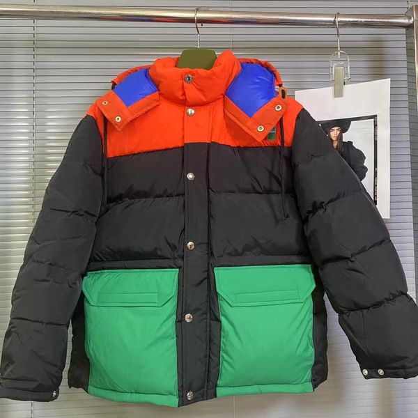 

mens black puffer jacket women down jackets white duck down coats outwear splicing parkas partially detachable sleeves vest thickening