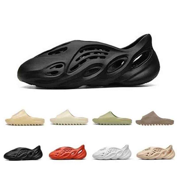 

kanyes foam rubber slippers designer kany yeesys fashion slides s sandals earth brown sand sandal triple black white slide blue women mens