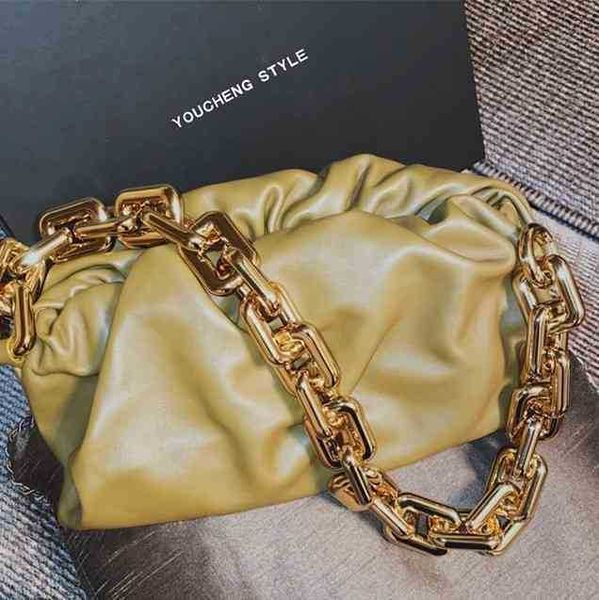 

bottegas sets handbags venetas designer up the same leather thick chain clip cloud cowhide women's one shoulder portable armpit