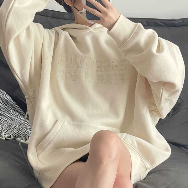 

men's hoodie tested essentials 2022 new fog sweater couple fashion brand high street casual letter plush, Black