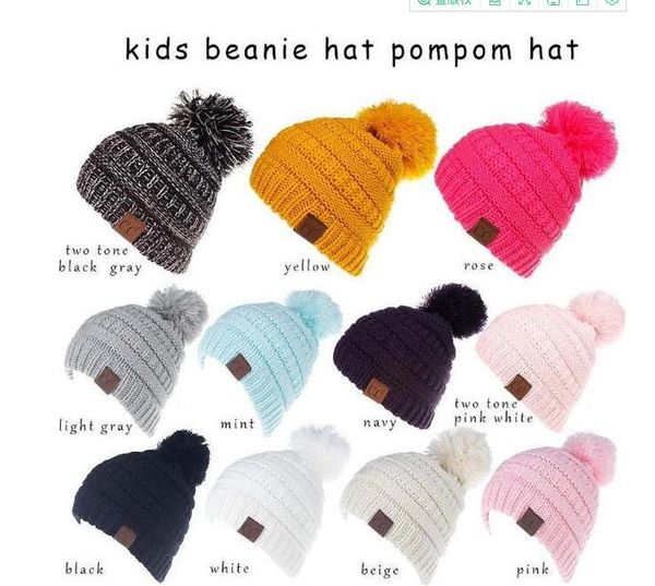 

new year's gift caps 10 designs cc winter warm hat women soft stretch cable knitted pom beanie girl ski christmas, Yellow