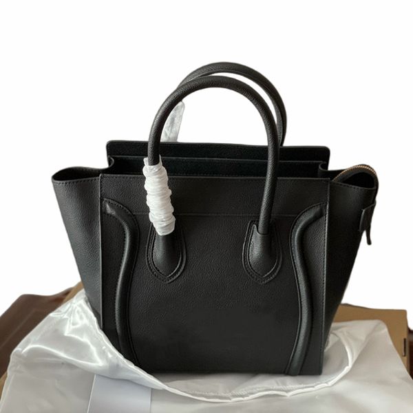 

luggage micro 27x27x15cm genuine cowhide bag litchi grain leather handbag lady bags two handles tote hand bags big capacity pack cps