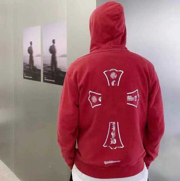 

mens luxury fashion sweatshirts ch designer hoodies zipper sanskrit graffiti hooded sweater cross pullover hoodie casual women coat sweatsh, Black