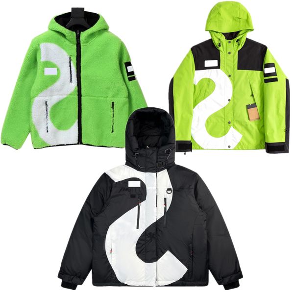 

mens black puffer jacket women winter coats windbreaker fleece coat wind and rain proof jacket designer hooded green outerwear joint funds f, Black;brown