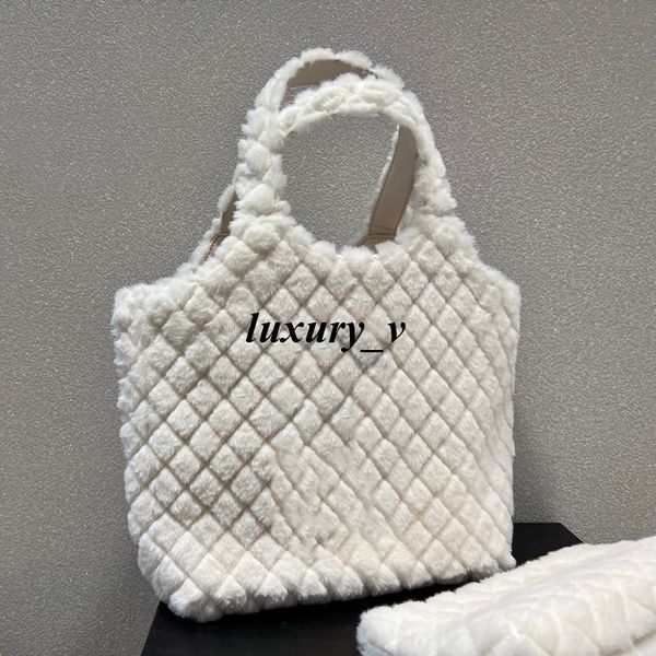 

designer shoulder bag women icare bags larger shopping totes luxury maxi hanbdags lady leather beach bag fur gaby tote black white silver go