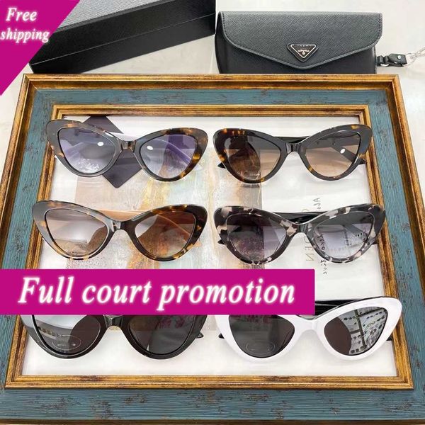 

designer sunglasses p's new net red cat's eye artistic personality sunglasses women's versatile fashion spr 13x-f, White;black