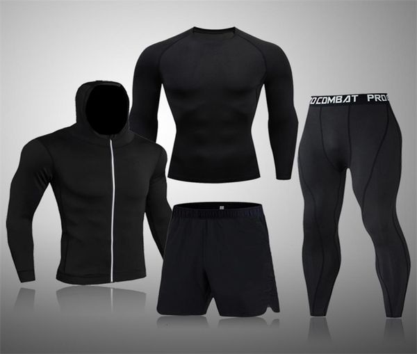 

mens thermal underwear winter thermal underwear men sets compression sports suit sweat quick drying thermo clothing 227990317, Black;white