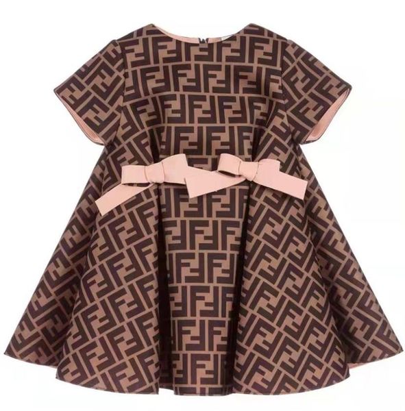 

designer girl dress brown baby girl fashion princess wed flower dresses 90160 cm toddler kid clothe sets 2022215f8126738, Red;yellow