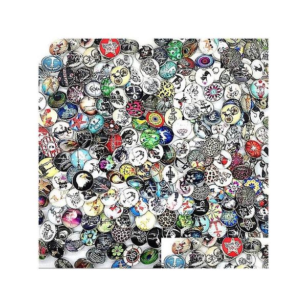 

charm bracelets wholesale bk lots mix styles ginger 18mm glass round snap jewelry chunk charms snaps button for nosa style drop deli dhl7u, Golden;silver