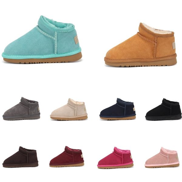 

kids shoes australian snow boots toddlers infants girls boys warm boot with bows trainers leather designer sneakers youth shoe winter bowkno, Black