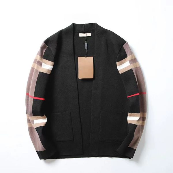 

mens designer sweater sweaters mens cardigan coat long sleeves in spring and autumn casual fashion jacket classic bicolor size -4xl, White;black