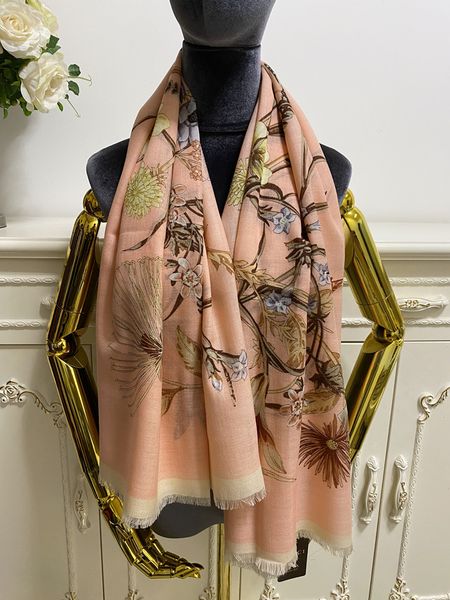 

women square scarves 100% cashmere material print letter flowers patterne thin and soft size 130cm - 130cm, Blue;gray