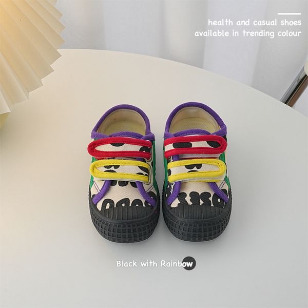 

sneakers children s canvas shoes fashion girl s multi color shoes boy s sport soft sole toe protection canvas 221123, Black;red
