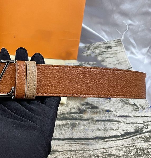 

fashion classic mens belts letter casual smooth buckle luxury for men designer belt channel black waist chain ceinture waistband alloy snake, Black;brown