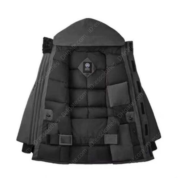 

down jackets goose down jacket 08 with chip expedition style for men and women cold proof parka wolf hair medium length lovers, Black