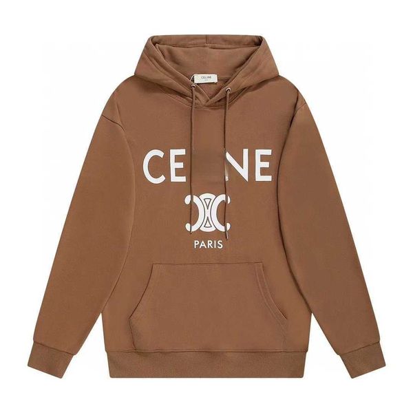 

designer luxury celina classic home arc de triomphe french street long sleeve pullover hooded sweater women thin loose lazy style coat good, Black