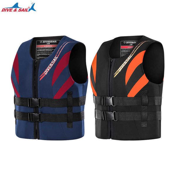 

New adult life jacket thickened marine drift fishing lifesaving swimming buoyancy vest