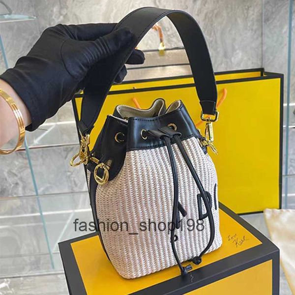 

mini bucket bag women f drawstring handbag shoulder bags purse canvas woven pouch classic lettered gold hardware crossbody hand bag multiple