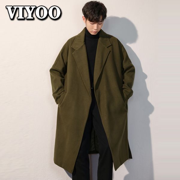 

men's wool blends winter luxury cardigans trench male black overcoat coat long padding clothes jac windbreaker for men 221123