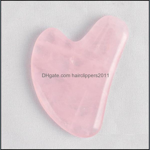 

face massager 100 natural rose quartz guasha tool healing stone board for spa relaxing meditation mas face neck body drop delivery h dho35