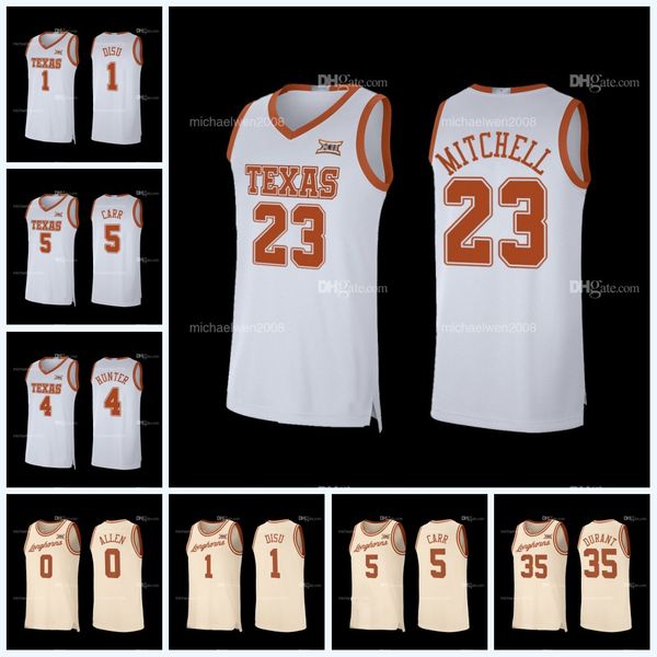 

texas longhorns bseketball jersey dillon mitchell dylan disu gavin perryman tyrese hunter rowan brumbaugh preston clark marcus carr cole bot, Black;red