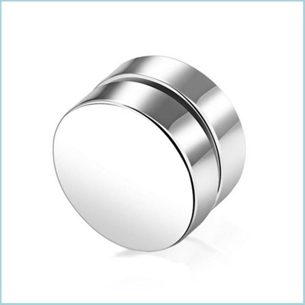 

other stainless steel magnet stud earrings no hole ear clip rings hip hop fashion jewelry women mens gift drop delivery dhzfi, Golden;silver