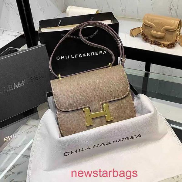 

designer herme bag s handbag price female 2022 new leather h-button stewardess single shoulder messenger tofu cow small a9ys