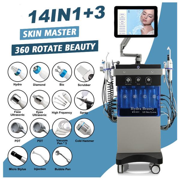 

2023 skin care equipment multifunction hydra facial dermabrasion machine water peeling oxygen jet peel hydro ffacial deep cleasing
