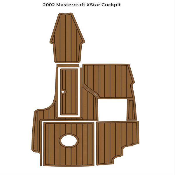 

2002 mastercraft x star cockpit pad boat eva foam faux teak deck floor mat