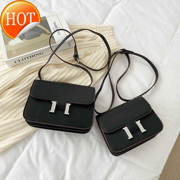 

women's luxury designer shoulder bags fashion popular buckle 2023 new high-end kangkang single shoulder small square tofu bag factory d