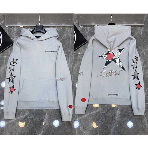 

men's fashion luxury sweatshirts designer classic hoodies ch zipper hooded sweater cross pullover sanskrit hoodie casual men women coa, Black