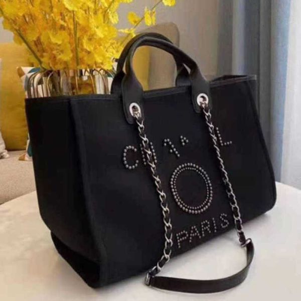 

classic women's luxury evening bags ch brand canvas handbag fashion pearl beach hand bag designer female large backpack small packs por