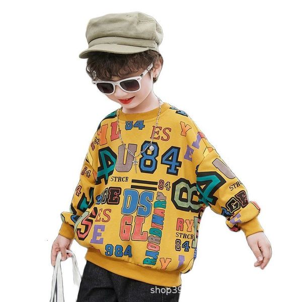 

pullover boys sweater spring autumn printed number and letter combination sweatshirt children handsome 221122, Blue
