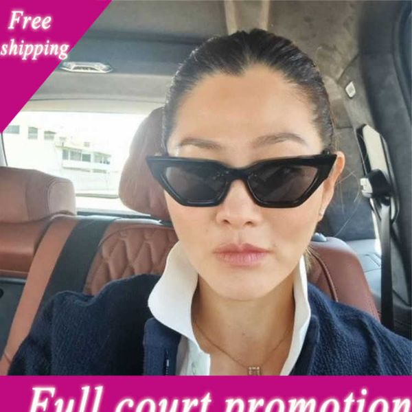 

designer sunglasses 50%off1 new fashion trend white narrow frame kitten's eye sunglasses same owri022f, White;black