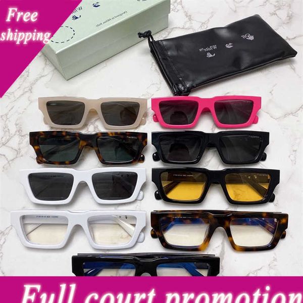 

designer sunglasses uv400 brands 2022 new 50%off1 trendsetter white sunglasses men's ow box same women's shades fashion glasses fo, White;black