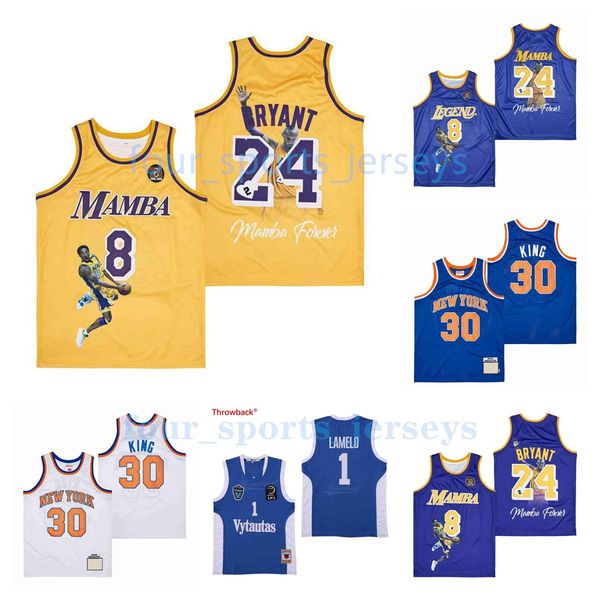 

ncaa movie basketball jerseys mamba 30 king 24 bryant 1 lamelo mcgrady men size s--xxl, Black;red