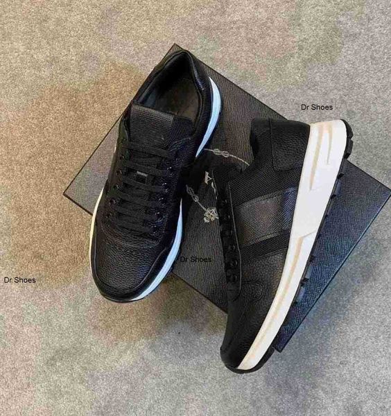 

sneakers shoes outdoor trainer walking eu38-46.box famous designer leather chunky rubber tread sole comfort prax 01 re-nylon