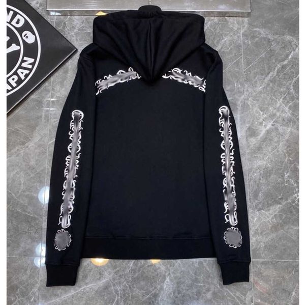 

luxury mens fashion sweatshirts ch designer hoodies zipper sanskrit graffiti hooded sweater cross pullover hoodie casual women coat sweatsh, Black