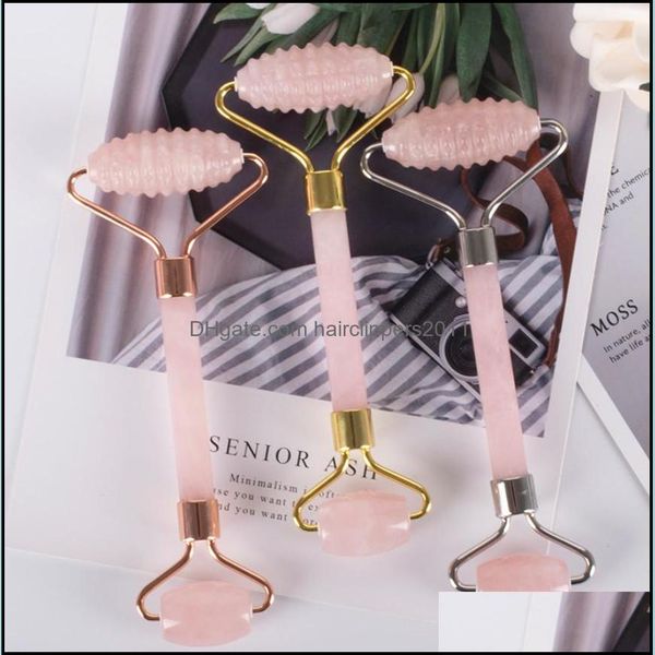 

face massager portable real jade facial roller 100 natural pink masr beauty rose quartz face drop delivery health mas dhyet